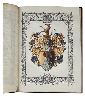 FRANZ JOSEPH I; EMPEROR OF AUSTRIA. Partly-printed vellum Document Signed, Franzjosef, as Emperor, patent of nobility for Herman Grau
